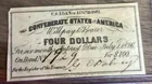  Preview image for Lot# 371 - 1861 CSA Confederate $4 bond  
