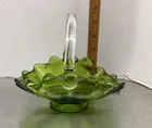  Preview image for Lot# 293 - Green glass basket 