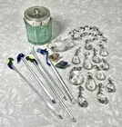 Preview image for Lot# 350 - Glass dresser jar, swizzles,  