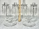  Preview image for Lot# 400 - Pair of glass candelabras w/  