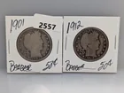  Preview image for Lot# 2557 - 1901 & 1912 90% Silv Barber  