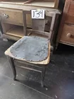  Preview image for Lot# 134 - Small wood chair with leather 