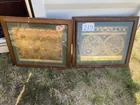  Preview image for Lot# 215 - 2 decorative frames wall maps 