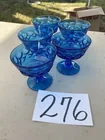  Preview image for Lot# 276 - Blue dessert dishes, 5 ct 