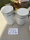  Preview image for Lot# 286 - 2 white canisters 