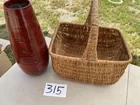  Preview image for Lot# 315 - Picnic basket & compost vase 