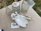  Preview image for Lot# 369 - 2 containers, glass piece, ba 