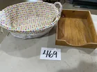  Preview image for Lot# 469 - Basket & wood tray 