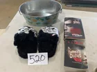  Preview image for Lot# 520 - Metal can and fuzzy slippers  