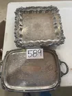  Preview image for Lot# 589 - 2 silver plated serving trays 