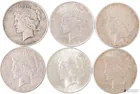  Preview image for 90% Silver US Peace Dollars Lot of 6 