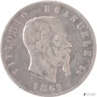  Preview image for 1869 Italian Victor Silver 5 Lire Coin 