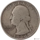  Preview image for 1934 Washington Quarter US Silver Coin 