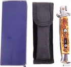  Preview image for Italian Stiletto Switchblade Stag Handle 