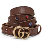  Preview image for Gucci "Marmont" Brown Leather Rhinestone 
