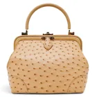  Preview image for Judith Leiber Tan Ostrich Top Handle 