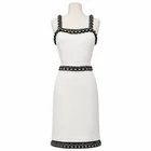  Preview image for Chanel A-Line White Dress with Tweed & 