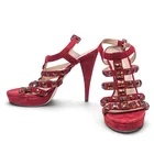  Preview image for Valentino Red Suede Gemstone-Studded 
