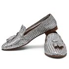  Preview image for Prada Silver Braided Leather Women's 