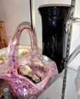  Preview image for Pink glass basket 