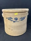  Preview image for Lot# 35 - Blue Slip-Decorated Storage Cr 