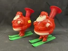 Preview image for Lot# 59 - (2) Vintage Plastic Santa-From 