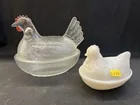  Preview image for Lot# 144 - (2) Glass Hens on Nest 