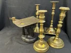  Preview image for Lot# 138 - Brass Candlesticks w/ Counter 