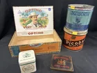  Preview image for Lot# 399 - Tobacco Tins w/ Cigar Box 