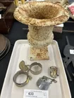 Preview image for Lot# 633 - Cast Metal Ern w/ Bottle Tags 