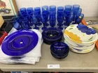  Preview image for Lot# 815 - Cobalt Stemware w/ Dinnerware 