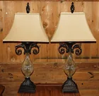  Preview image for Lot# 211 - Pair of glass table lamps w/  