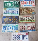  Preview image for Lot# 353 - 9 embossed metal license plat 