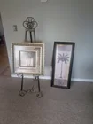  Preview image for metal easel and 2 pictures 