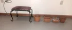  Preview image for 4 longaberger baskets and a stool 