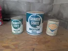  Preview image for 2 Quaker State oil cans and Sohio oil 