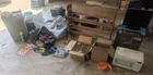 Preview image for wood shoe rack, jars, microwave, hats, 