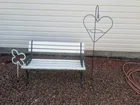  Preview image for bench and metal lawn décor 