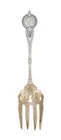  Preview image for "Medallion" Coin Silver Serving Fork 