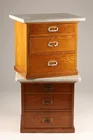  Preview image for Pair 20th C Industrial Oak Three Drawer 