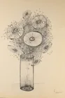  Preview image for Sindon Gecin Fantasy Floral Ink on Paper 