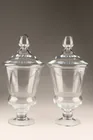  Preview image for Pair of Clear Glass Footed Apothecary 