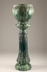  Preview image for Antique Green Glazed Majolica Jardiniere 