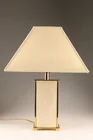  Preview image for 1970s Travertine and Brass Table Lamp / 