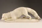  Preview image for Art Deco Alabaster Prowling Fox 