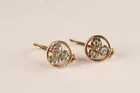  Preview image for Antique 14K Gold and Diamond Trefoil 
