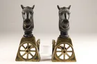  Preview image for Pair of American Brass and Cast Iron 