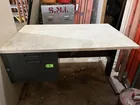  Preview image for Small office desk; (3) metal file 