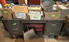  Preview image for Metal office desk with miscellaneous 