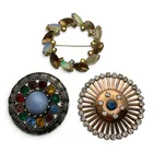  Preview image for 3 Vintage Rhinestone Brooches 